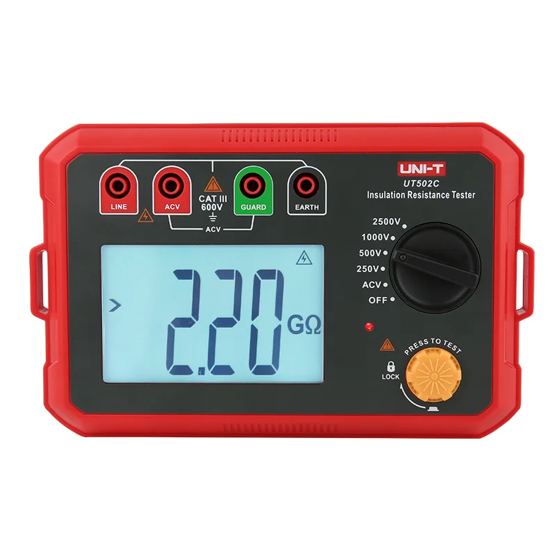 UNI-T UT502C DIGITÁLNE MEGOHMEMETER 2500V Tester izolácie