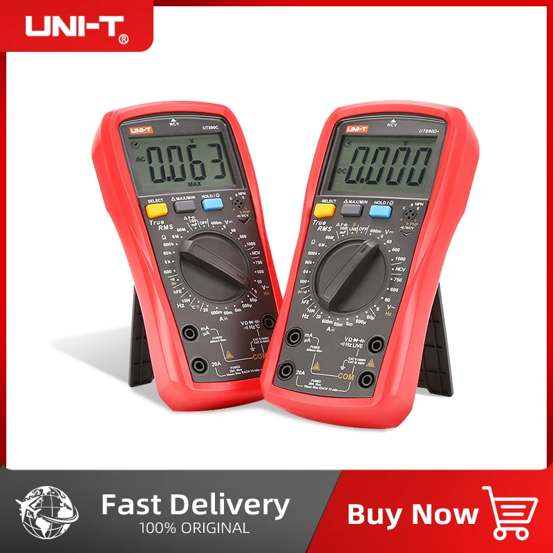 Uni-T UT890C UT890D+ digitálny multimeter True RMS Digital Multimeter Multifunkčný malý univerzálny merač