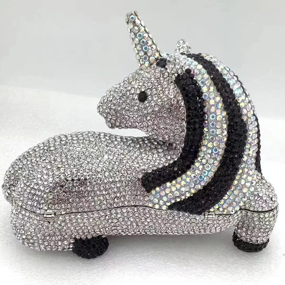 Unicor Crystal Evening Bag Clutch Diamond Striebro/zlaté svadobné večere spojky večere kamienok na kabelky Ženy vianočný darček