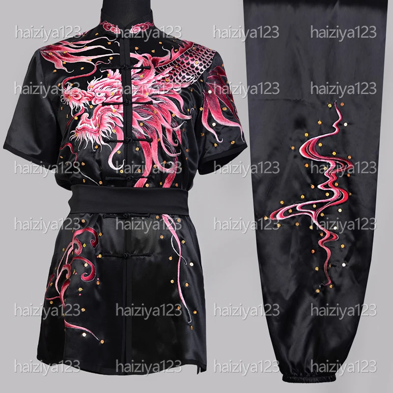 Uniforma Wushu Uniforma kungfu oblečenie bojové umenia Changquan outfit vyšíva drak pre mužskú ženskú dievčat