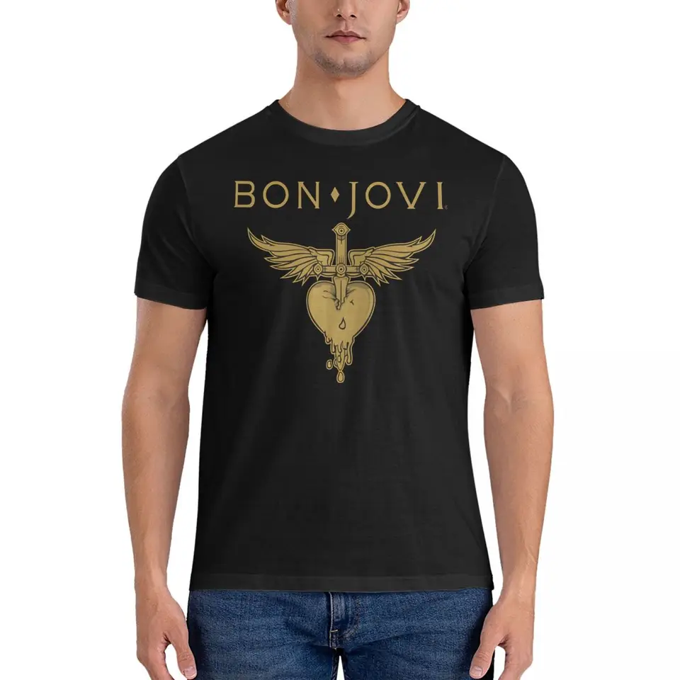 Unikátne srdcové tričká Men Crewneck 100% bavlnené tričko B-Bon Band Jovis krátke rukávy Tlačené odevy