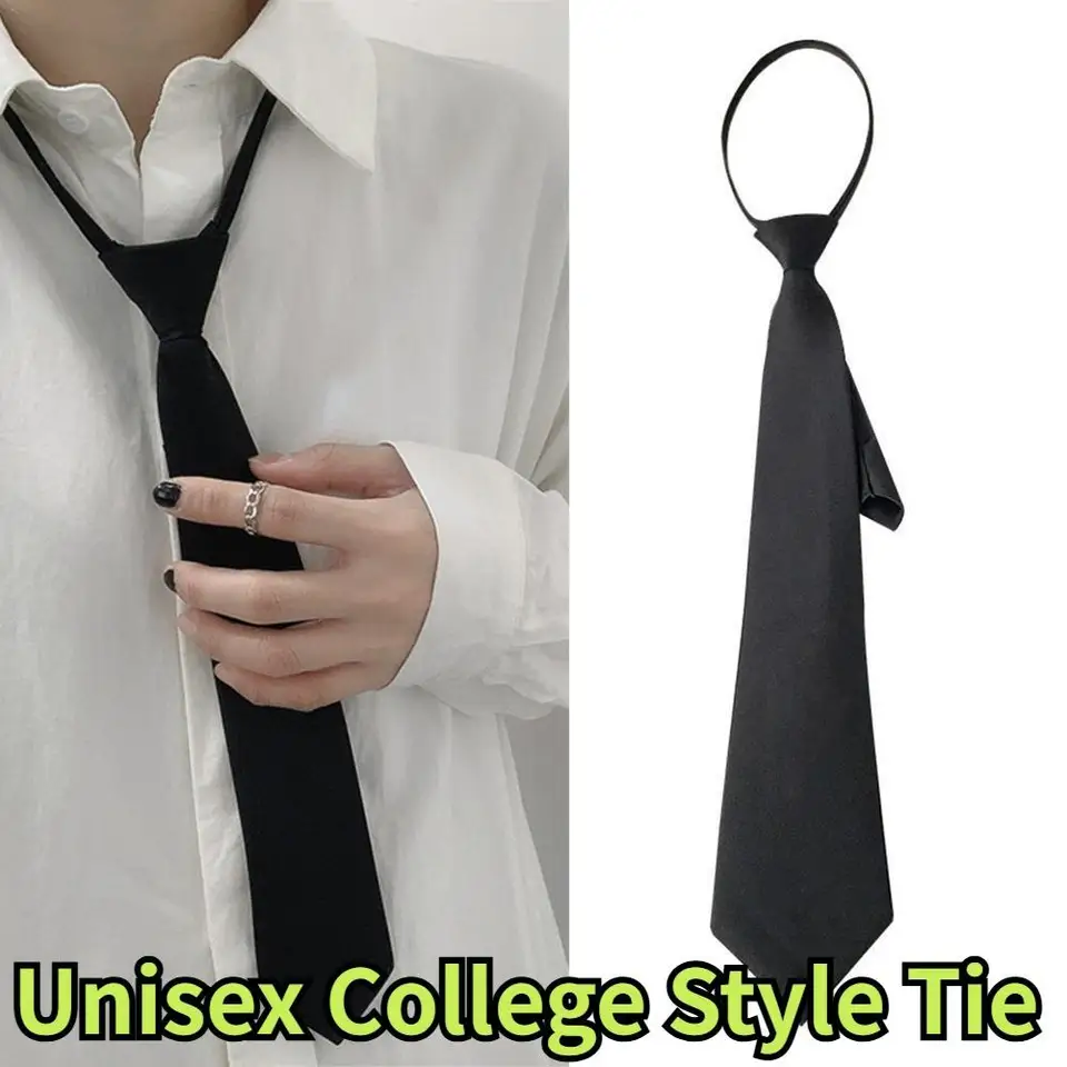 Unisex College v štýle Univerzná študentská študentka Zipper šípka v tvare lenivý trend jednoduchý elegantný všetok zápas retro solídny pánsky motýlik