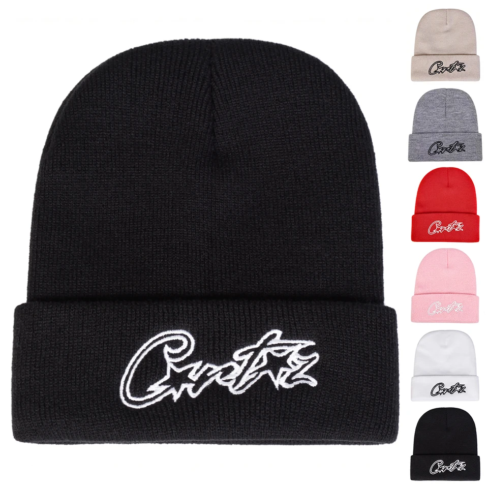 Unisex Crtz Letter Pentagram vyšíva čiapky na jeseň a zimné teplé čiapky čiapky pre ženy pre ženy