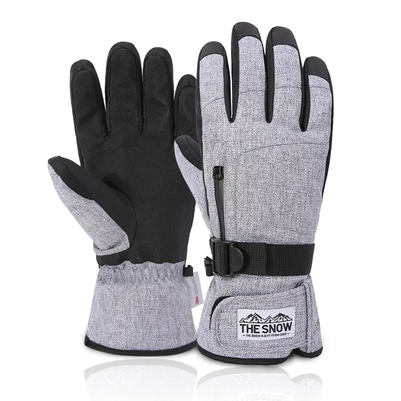 Unisex dospelé zimné lyžiarske rukavice -20 stupňov snowboardové dotykové rukavice Snowmobile Motor Vodotesné tepelné snehové rukavice