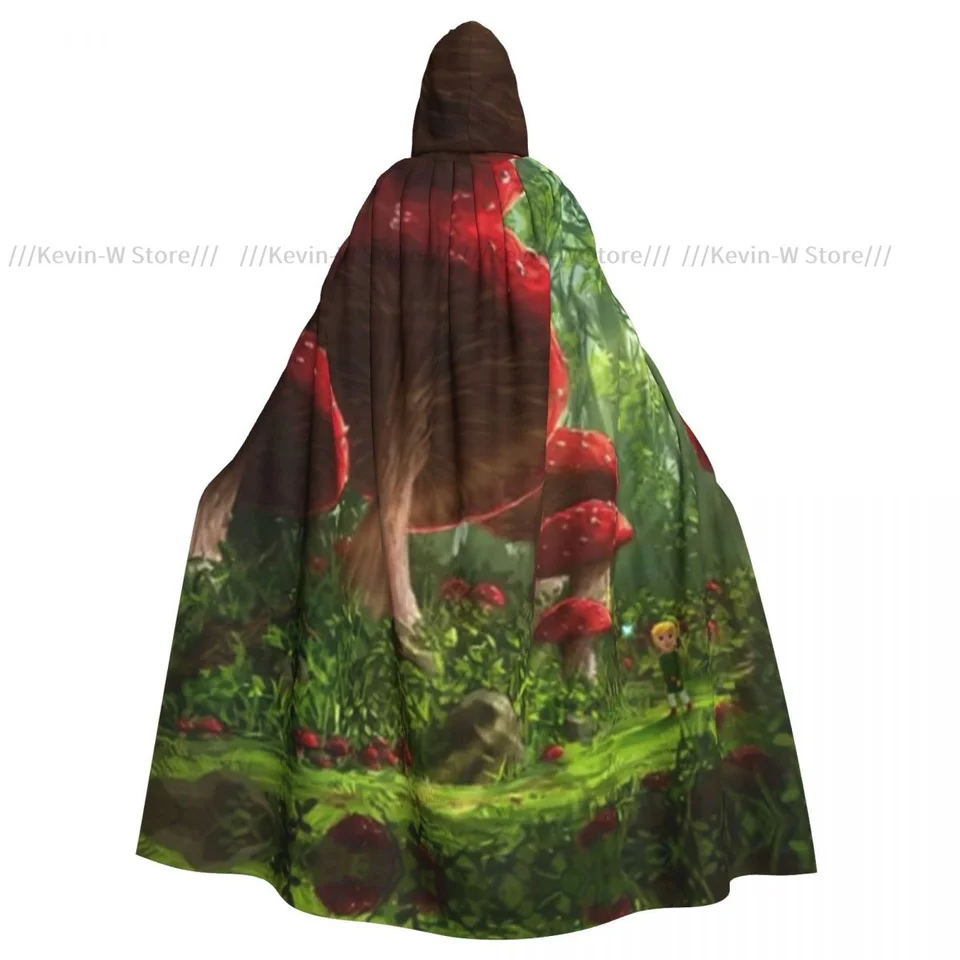 Unisex dospelých húb lesné plášť s kapucňou dlhým kostýmom kostým Cosplay