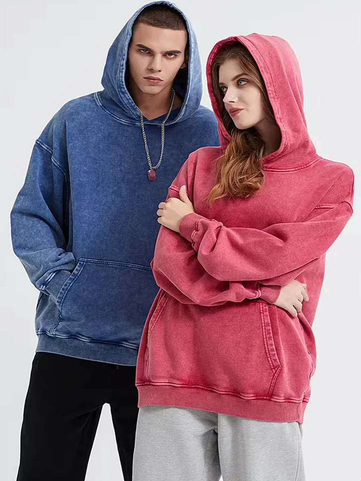 Unisex kyseliny premyté nadrozmerné vyšívané vyšívané 420G bavlna 100%