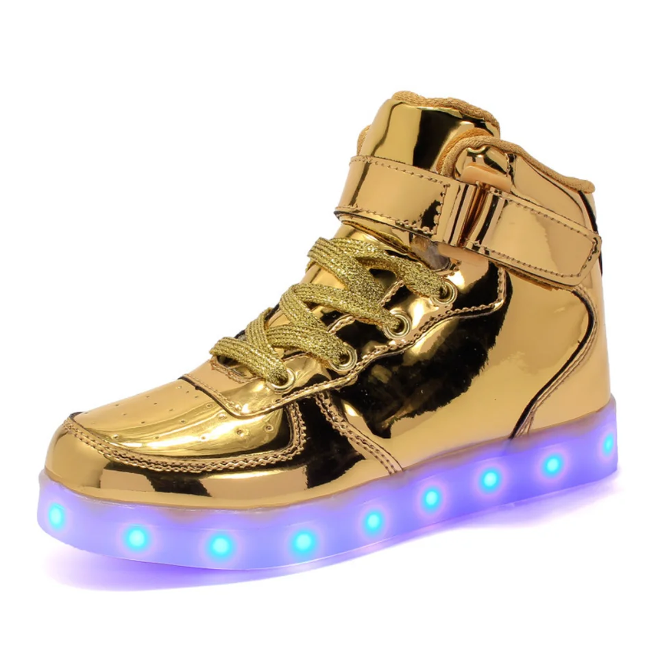 Unisex Led Glow Taskers pre mužov, ženy, chlapci a dievčatá - Luminous Vulcanize Shoes Veľkosť 46