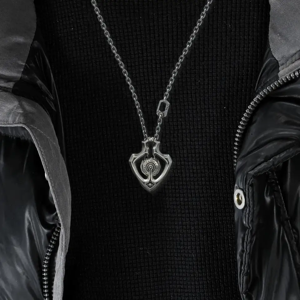Unisex náhrdelník Retro punk štýl Mechanické rotujúce prevodové vybavenie Retro retro hustý reťazový darček pre vinobranie milencov