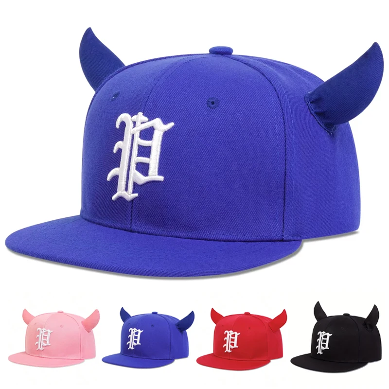 Unisex P list vyšíva hip-hop klobúky jar jesenná vonkajšia nastaviteľná neformálna baseballová čiapka trucker Caps