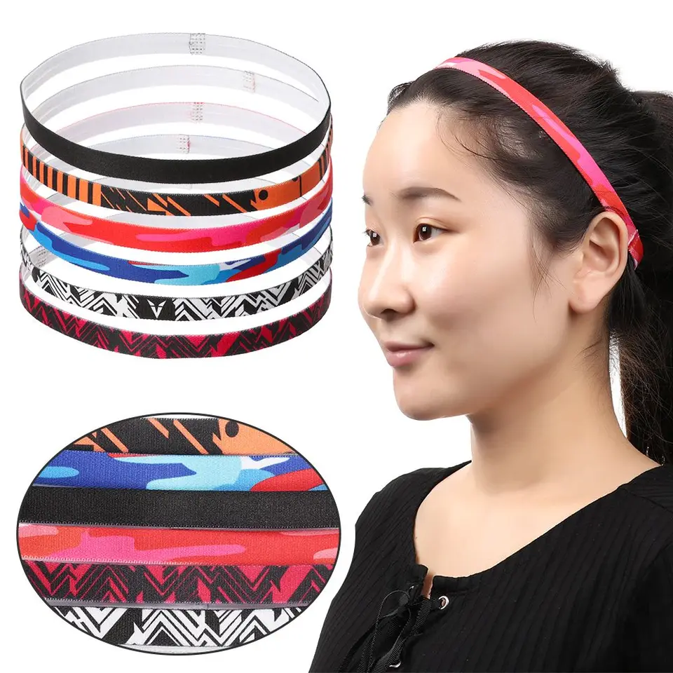 Unisex protišmyková telocvičňa Elastic Elastic Stretch Fitness čelenka Bežné powarband Sport Hairband Yoga PowaBand