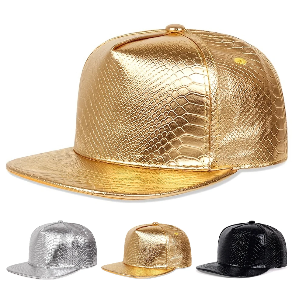 Unisex python vzor kožené hip-hop klobúky jar