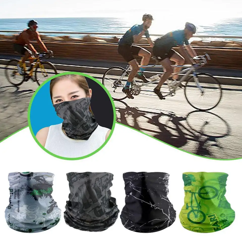 Unisex Sladkless Bandanas Plaid Design Cycling Face Maska