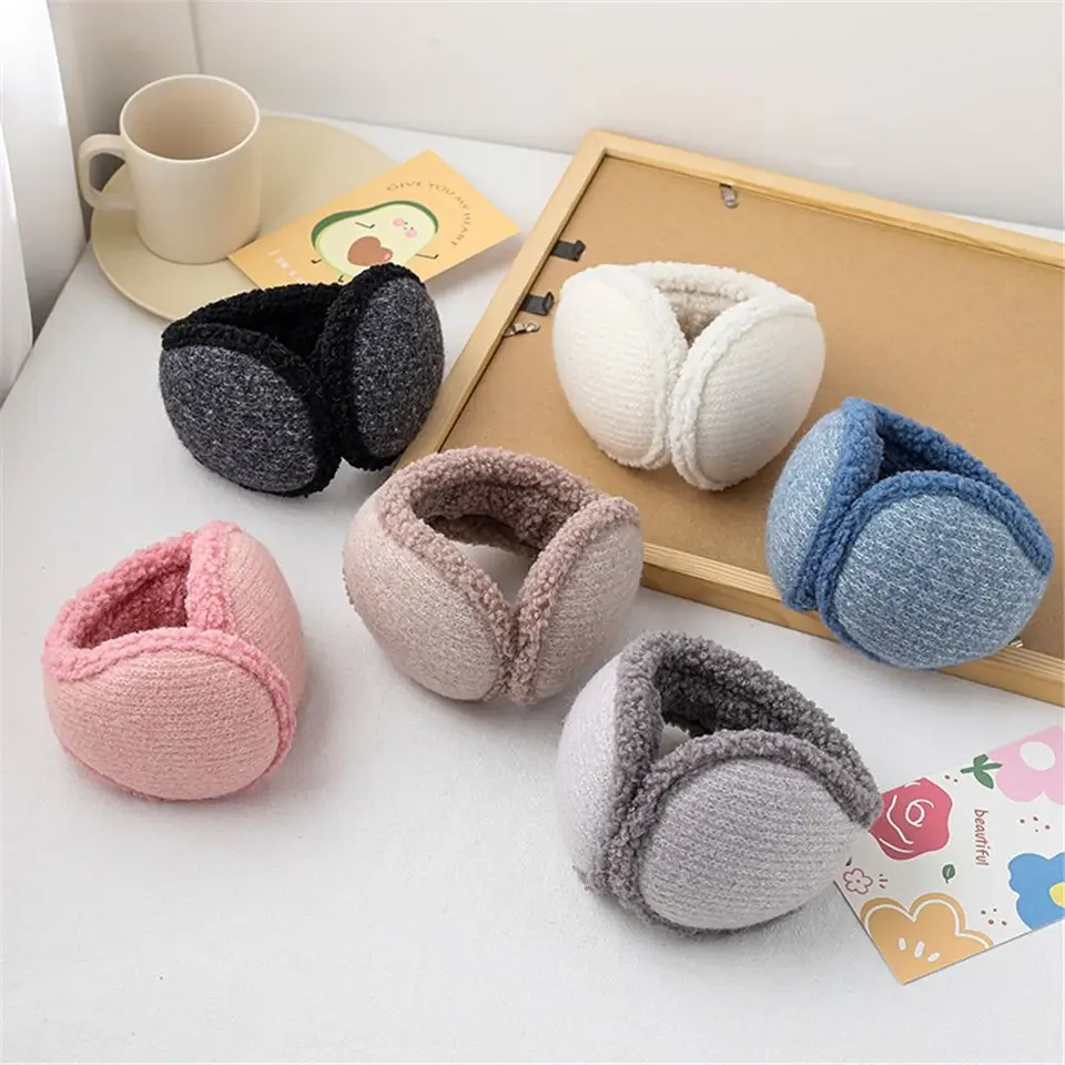 Unisex teplé fleece uší mäkké chlpaté ucho teplý ochranca v chladnom počasí zima vonkajšie ucho teplejšie nastaviteľné zábalové uši