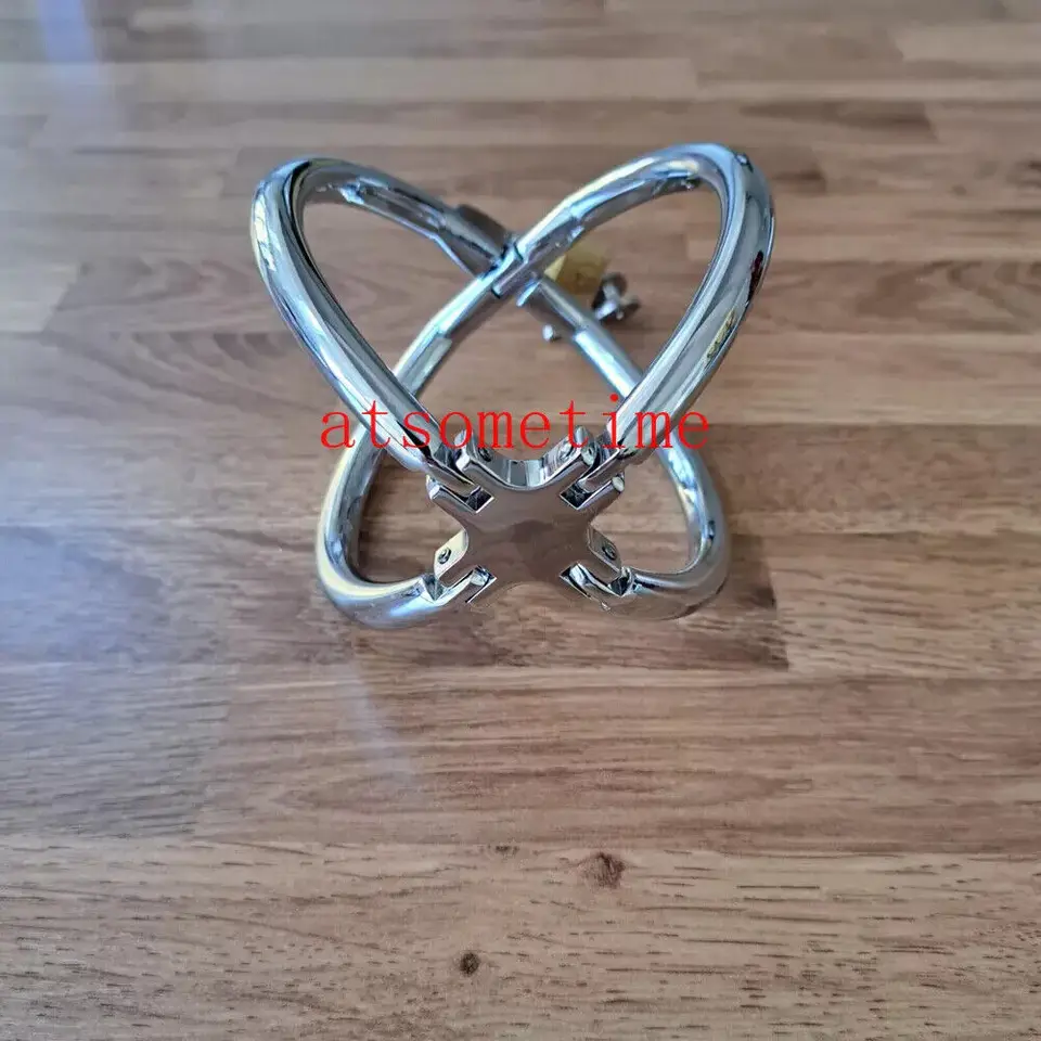 Unisex uzamykateľné kovové krížové putá obmedzenia zápästia putá Batchles Bondage páry BDSM Slave Roleplay