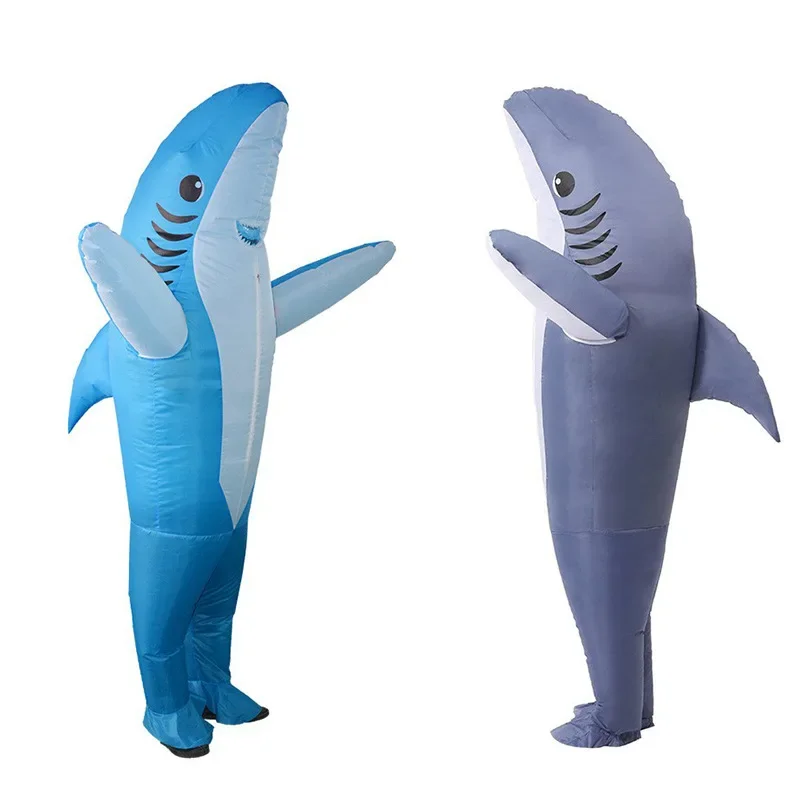 Unisex vtipné nafukovacie nafukovacie žralok Cosplay kostým oblek pre dospelých ozdobné oblečenie oblečenie Halloween karneval téma Party