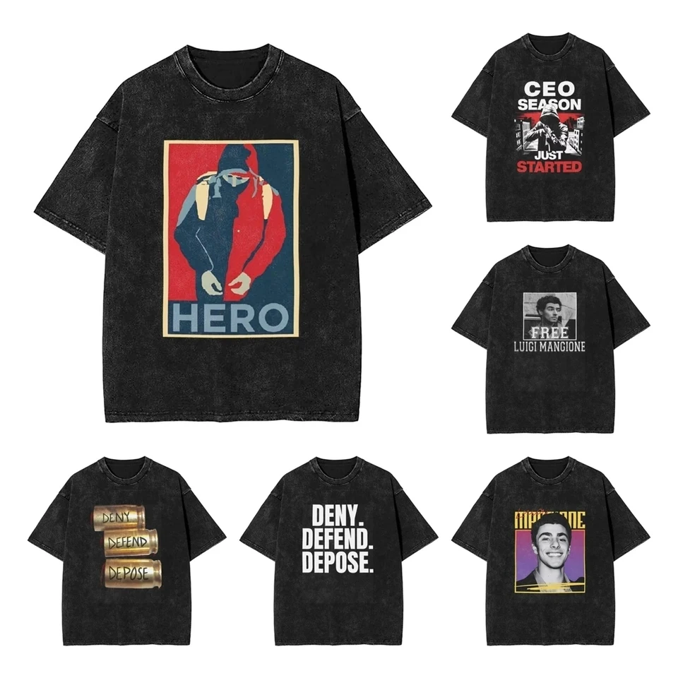 United Healthcare UnitedHealthCare novinky Hero Washed T tričko Men z bavlny s krátkym rukávom Luigis O-Neck Tops