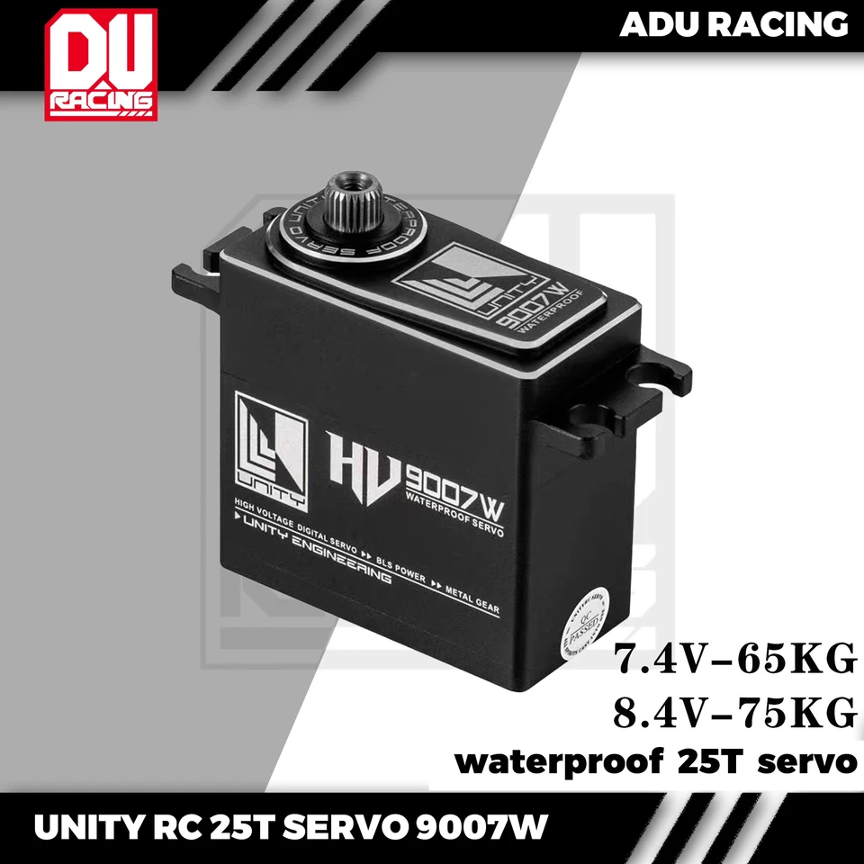 Unity RC 9007W Vodotesná konkurencia Titanium Gearless bez digitálneho servo vysokorýchlostného pre