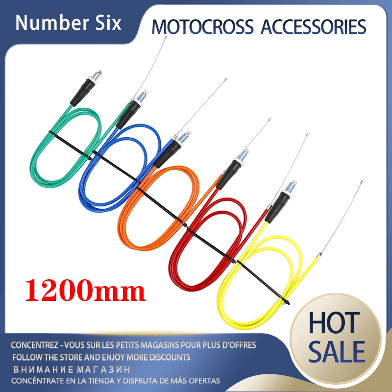 Universal 1200 mm rovná hlava Motocykel plynový plynový klapka pre Honda Yamaha Kawasaki Suzuki ATV Dirt Pit Bike MX MOCROSS