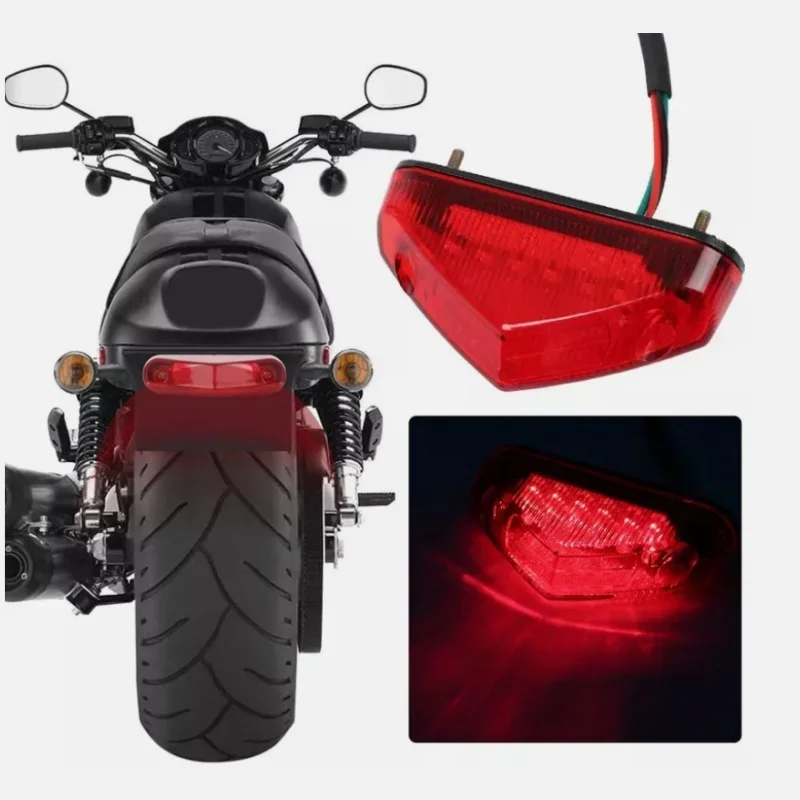 Universal 12V Motorcycle Tail zadné svetlo Lampa zadnú zadnú zadnú bŕzdovú brzdovú brzdnú svetlá ŠPEČ