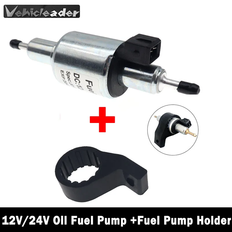 Universal 22 ml 12V 24V 1KW-5KW pre Eberspacher Electric Auto Oil Palivové čerpadlo Palivové čerpadlo Vzduchové ohrievač s držiakom konzoly s držiakom konzoly