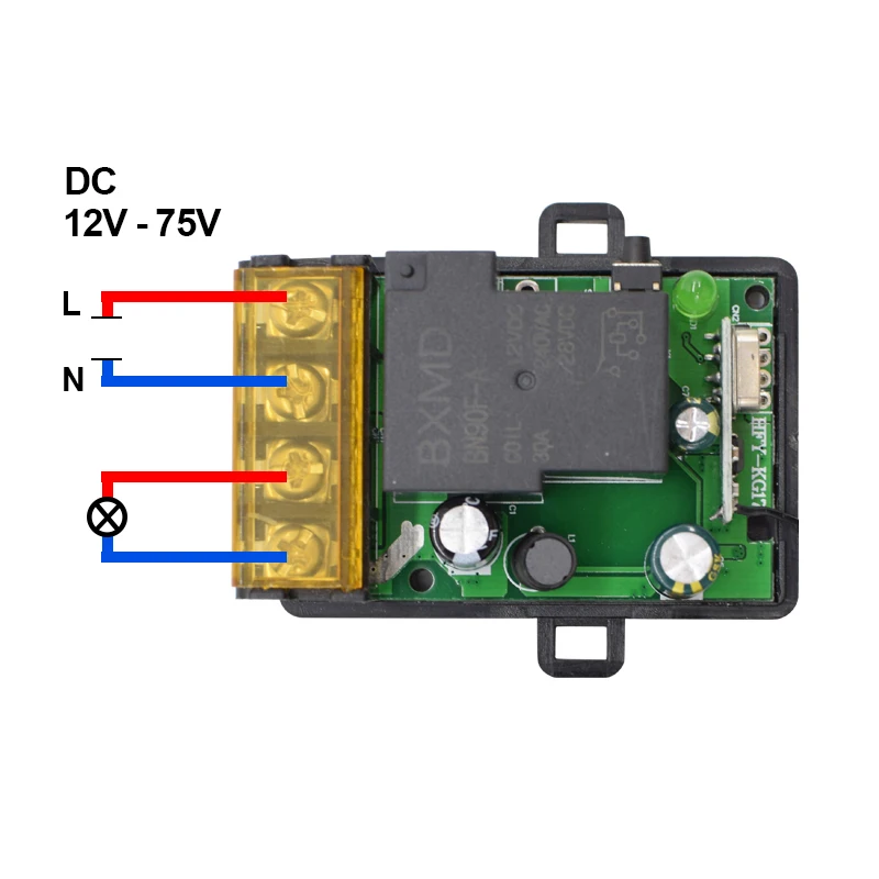 Universal 433MHz RF prepínač diaľkového ovládania 12V 220V 110V 30A Relé pre továreň pre výrobu Farm Motor Štartér Vodné čerpadlo Vodné čerpadlo Vodné svetlá Vodné čerpadlo