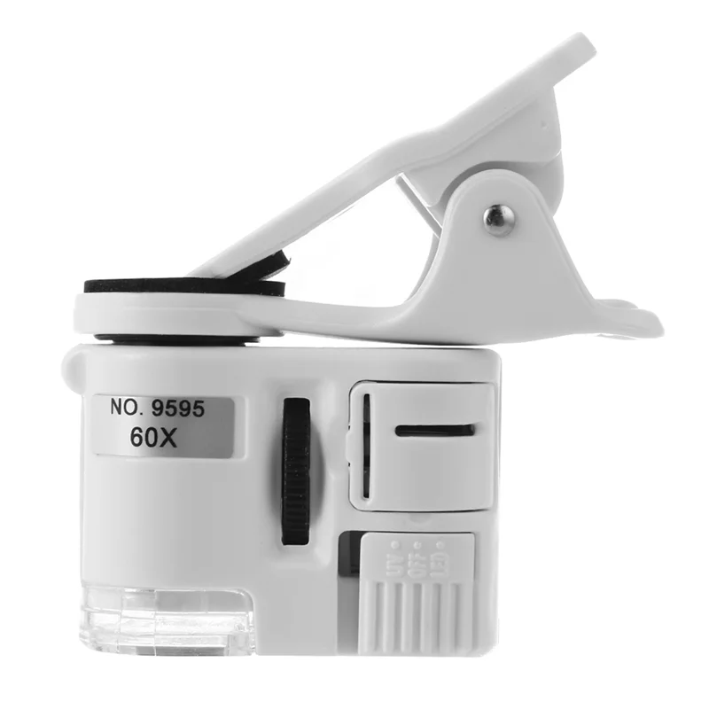 Universal 60X Zoom Camera s LED svetlom ABS Mini vreckový mikroskop Prenosný pre mobilné smartfóny