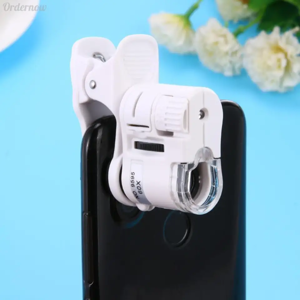 Universal 60x Zoom Micro Camera s LED svetlom ABS telefón Mini vreckový mikroskop Prenosný pre deti dospelých pre mobilné smartfóny