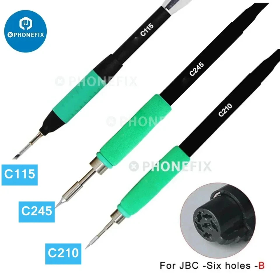 Universal 6pin 5pin T210 T245 T115 rukoväť pre JBC Aixun Sugon Aifen I2C Precision Soingering Station Telefón SMD PCB Zváranie nástrojov