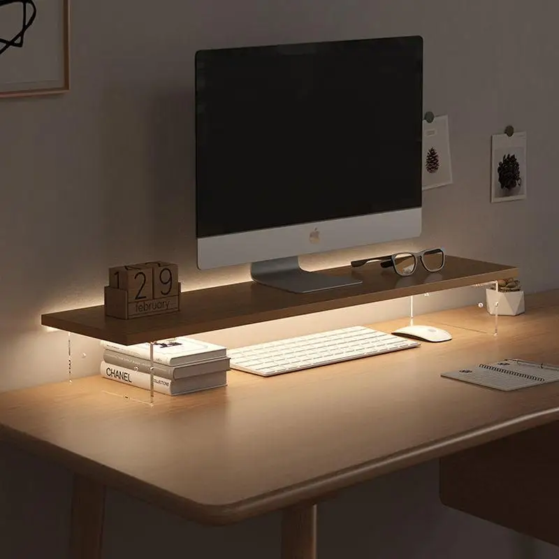 Universal 80x20cm displej držiaka počítača Monitor Zvyšovanie stojana na drevené akrylové kancelárske skladovacie stojany LCD základná držiak