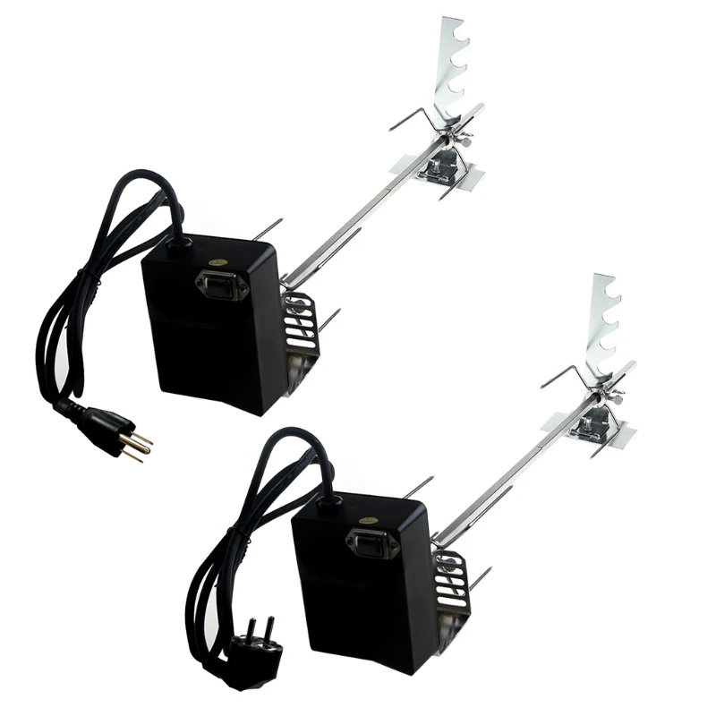 Universal Automatic Grill Rotisserie Kit so 4W elektrickým motorom s pľuvanou vidlice, BBQ príslušenstvo