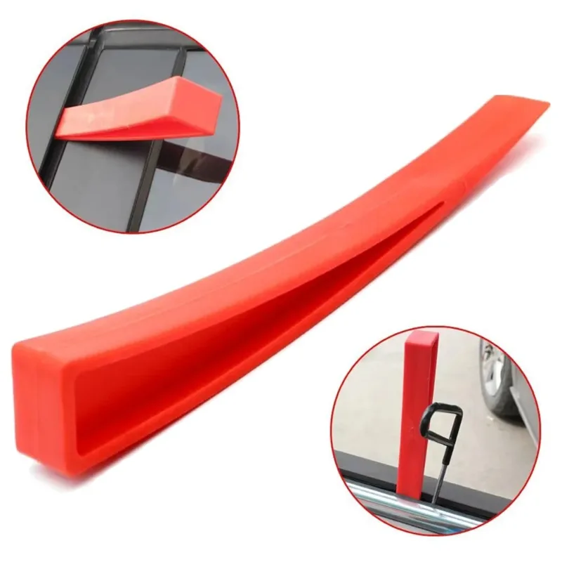 Universal Clowbar Egrerger Auto Dverné koleso Automatické okno Body Wedge Odstráňte nástroj zubné zubné plastové červené opravy ručné náradie