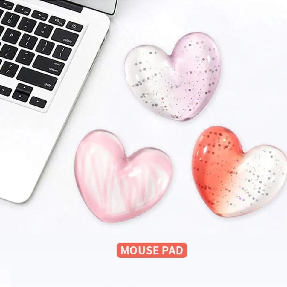 Universal Love Srdce v tvare číre zápästie REST REST PAD Non-skĺznutie ruky s odľahčením bolesti ruky myš na zápästie REST Silikone Soft Wrist Podporná podložka