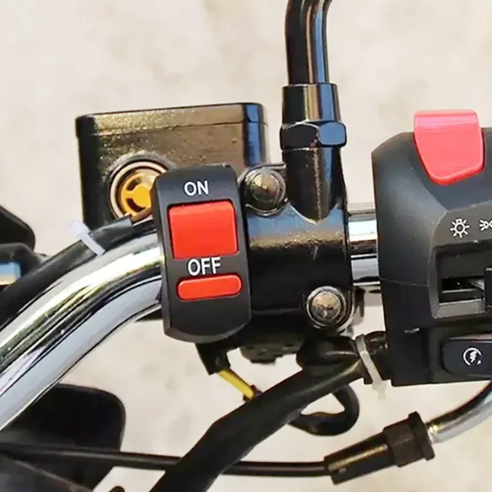 Universal Motorcycle Runchar Flameout spínač zapnuté vypnuté konektor pre elektrické vozidlo ATV Elektrické vozidlo DC12V/10A Black