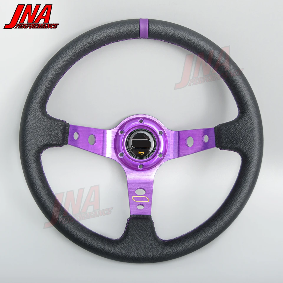 Universal Purple PC volant 350 mm PVC Drift Racing Game volant volant PC-ST03