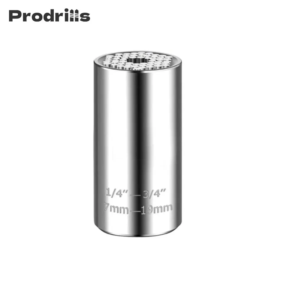 Universal Socket Tool 7-19 mm nastaviteľná priľnavosť Super Socket Adapter Sotujte pre automobilový mechanik HVAC Elektrikáza Handyman