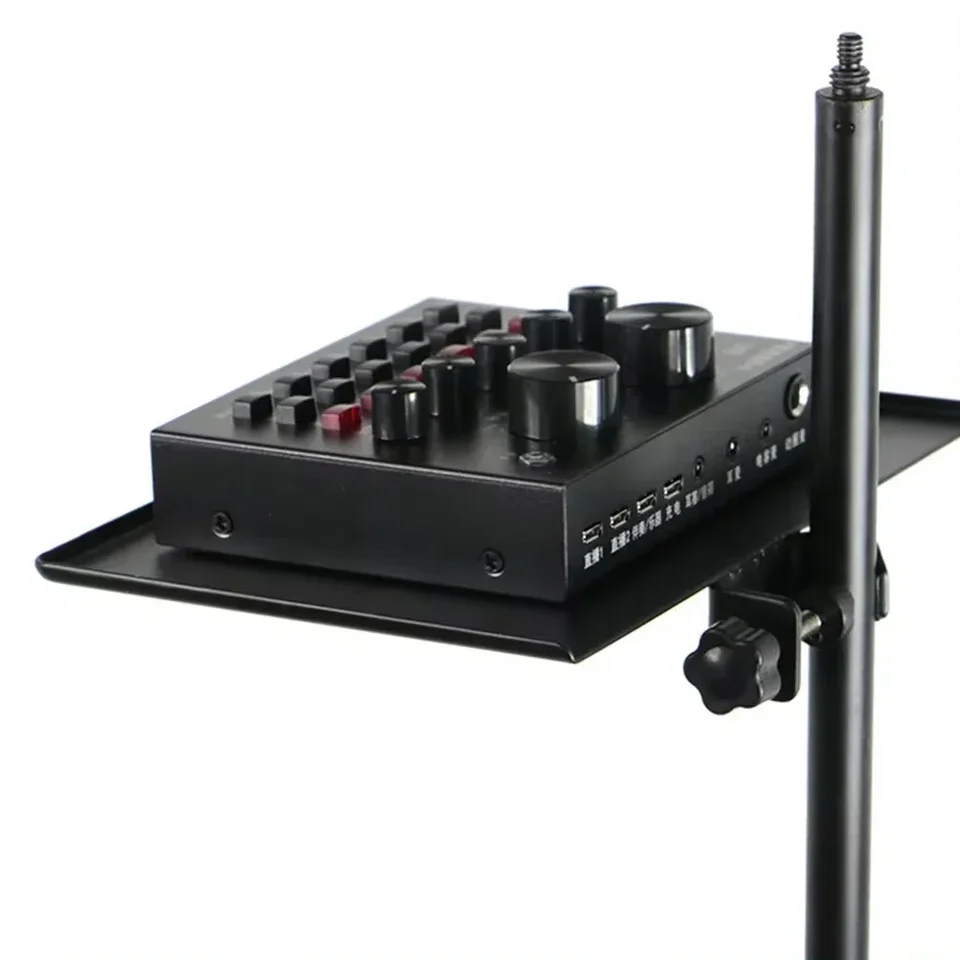 Universal Sound Card Tray Iron Clamp Music Desk stolová stolová kategória Reproduktor Clamp-on mikrofón stojan na stojan na stánok držiak podnos
