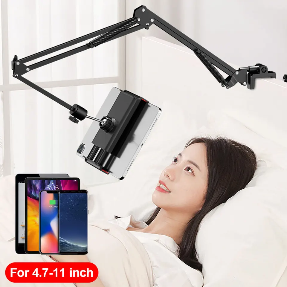 Universal Tablet Stand Clip Lazy Bracket Flexibilné kĺbové kĺbové hliníkové rameno držiak tabletu na table