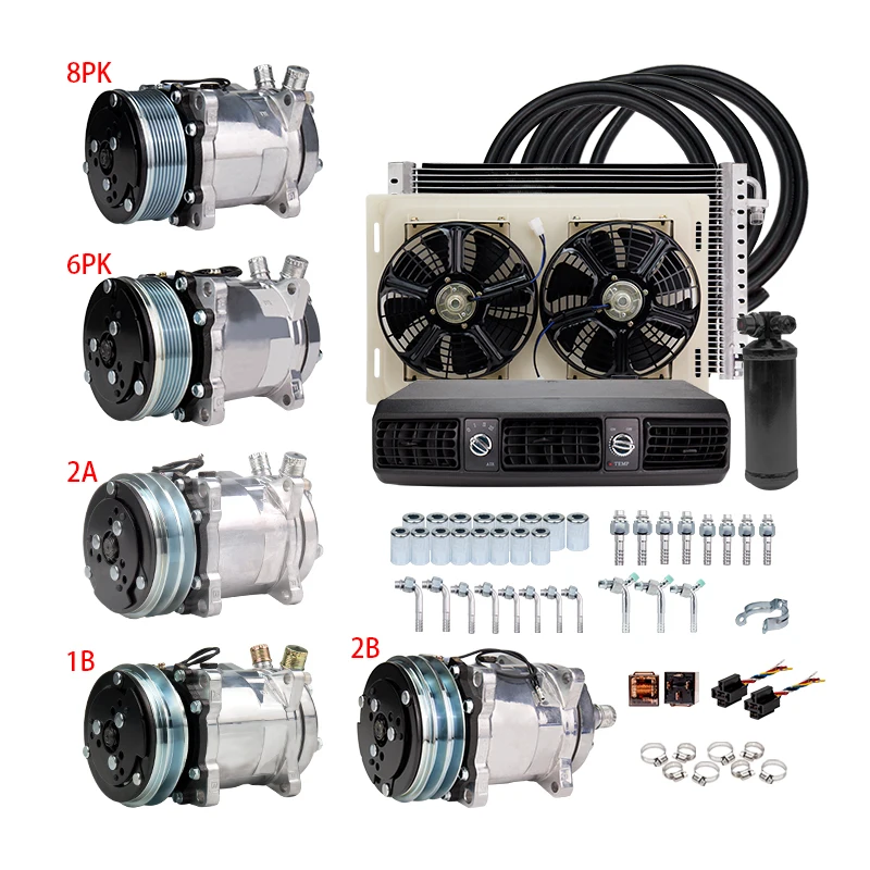 Univerzálna automatická klimatizácia jednotky Air Vent Kit pre nákladný automobil Van Tractor Jeep Street / Hot Rod Vintage Auto Klimatizácia
