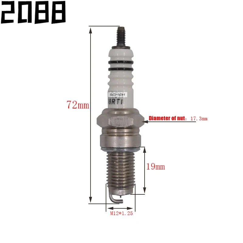 Univerzálna motocykla Iridium Zapaľovacia sviečka A7TC D8TC B7TC D8RTI pre Suzuki Yamaha Honda BMW Kawasaki KTM