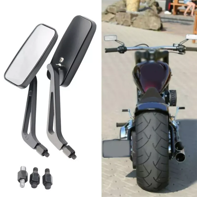 Univerzálne 8 mm 10 mm motocykel Zadný výhľad na bočné zrkadlá pre Harley Honda Yamaha Kawasaki Street Sports Bike Chopper Cruiser