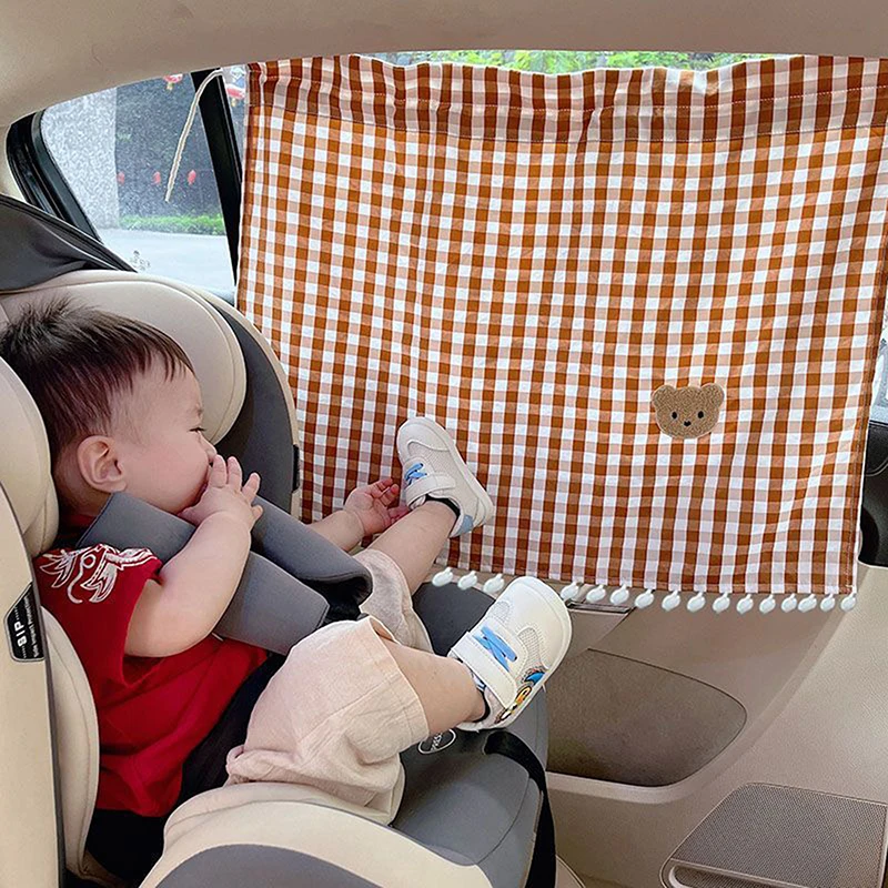 Univerzálne auto slnečné tiene záclony roztomilé karikatúra mriežky