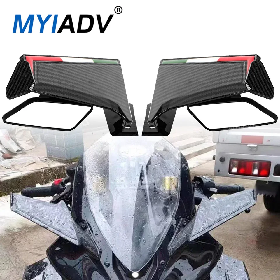 Univerzálne bočné krídlo motocyklového krídla so zrkadlovým spojlerom s pevným veterným krídlom pre Honda CBR650R CBR1000RR pre CFMOTO NK250 NK400