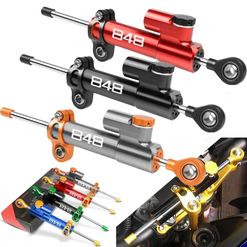 Univerzálne hliníkové motocyklové tlmičko riadenie stabilizuje kontrolu bezpečnosti pre Ducati 848/EVO 848 2008-2013 2012 2009 2011 2011