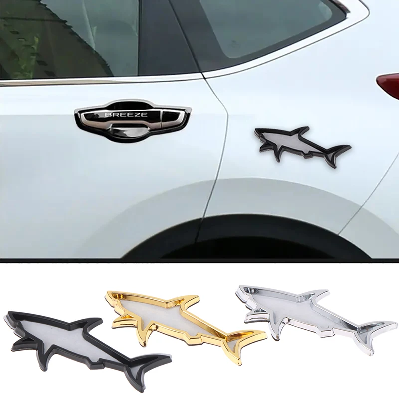 Univerzálne kovové autá Styling Sticker Duté ryby žralok odznak odznak obtisky automobily
