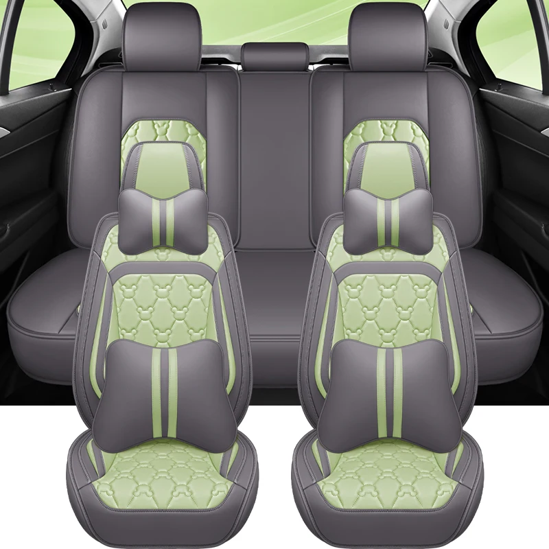 Univerzálne kožené autosedačky pre autosedačky pre Suzuki Samurai Lada Niva Audi Q5 Jeep Compass Kia Sportage 3 Gol G3 Doplnky interiér