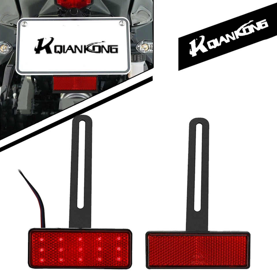 Univerzálne motocyklové LED dátové tanier Svetlo s červeným reflektorom pre Yamaha FZ-S 150 16 FZX 250 GTS1000A YP 400 Veličenstvo MT01 FZ25