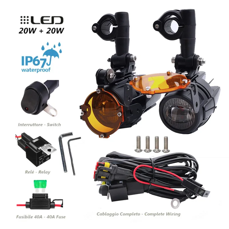 Univerzálne motocyklové LED svetlo 12V pomocná lampa Hnak svetlomet DRL FOG Svetlo pre BMW R1200RT S1000R F800GT Príslušenstvo