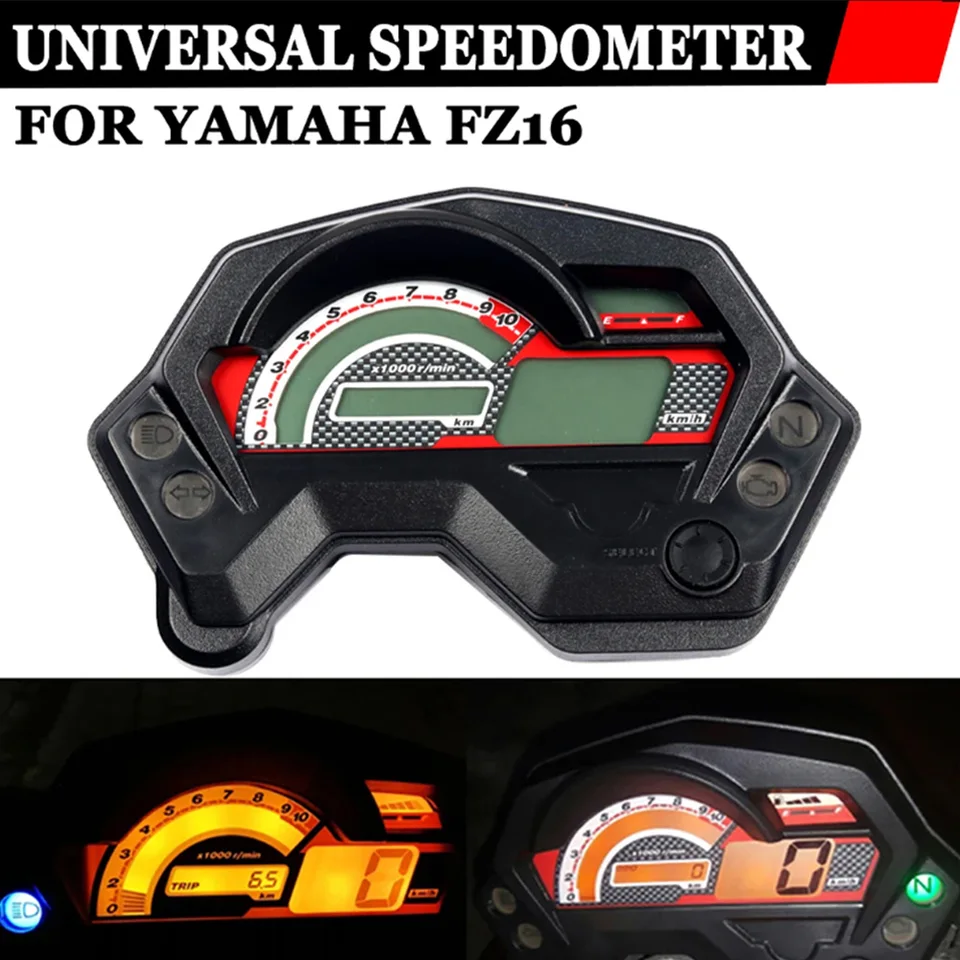 Univerzálne motocyklové meradlá Digitálna elektronika indikátor LCD Display Cafe pretekársky tafometer pre Yamaha FZ16 FZ 16 dielov