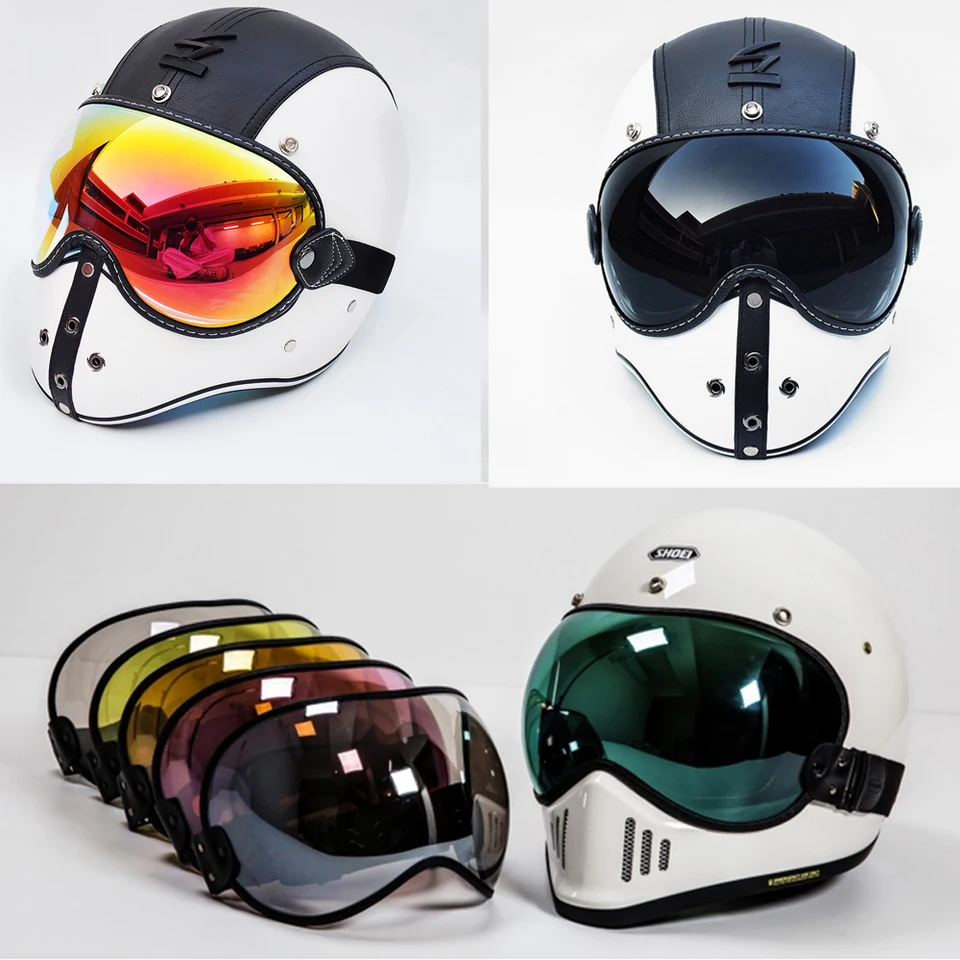 Univerzálne okuliare na prilbu motocyklov pre okuliare Shoei Vintage Full Face Helma Motokross Helm