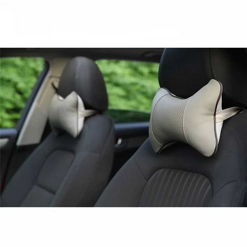Univerzálne vankúše na krk automobilu PVC kožené priedušné sieť